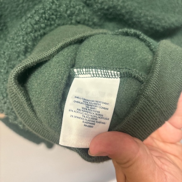 Lands End Half Snap Boucle Fleece Mens Pullover - Picture 5 of 6